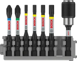 BoschPRO 冲击套装，配有快速更换钻头支架。.