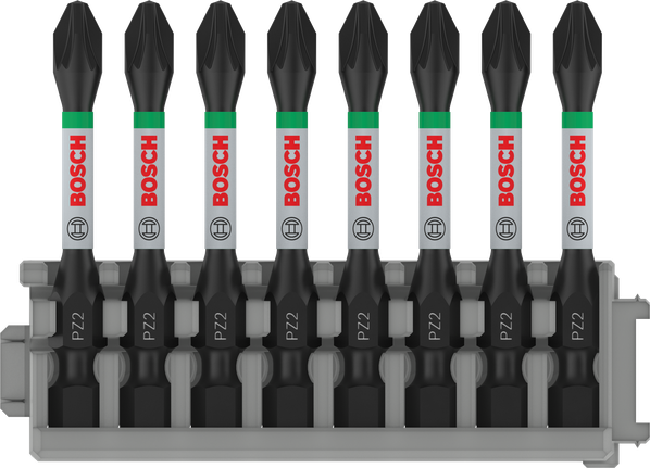 BoschPRO Pozidriv 冲击批头 PZ2 55 毫米 8 件套.
