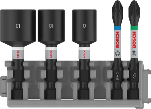 BoschPRO 冲击套装，配有螺母扳手和钻头，50 毫米。.
