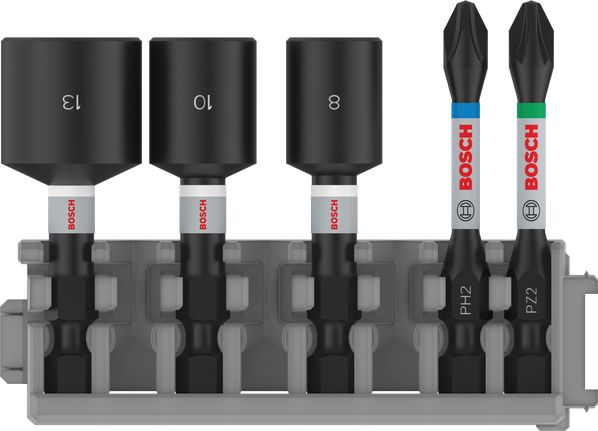 BoschPRO 冲击套装，配有螺母扳手和钻头，50 毫米。.