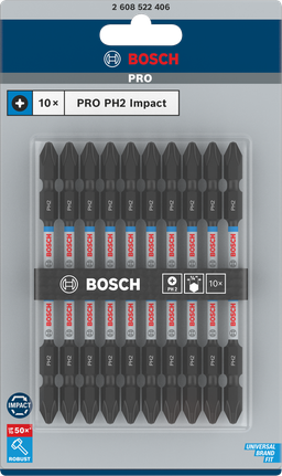 Bosch PRO PH2 110 毫米双头冲击钻头 10 个装。.