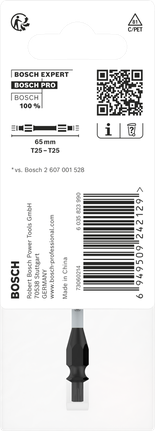 BoschPRO 双头 T25 冲击钻头 65 毫米.