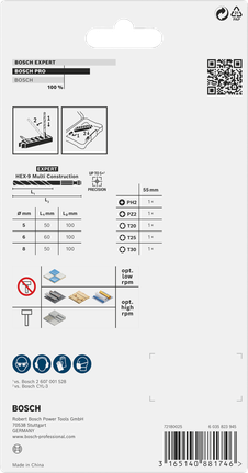 Bosch PRO Impact 8 件套钻头和钻头套装。.