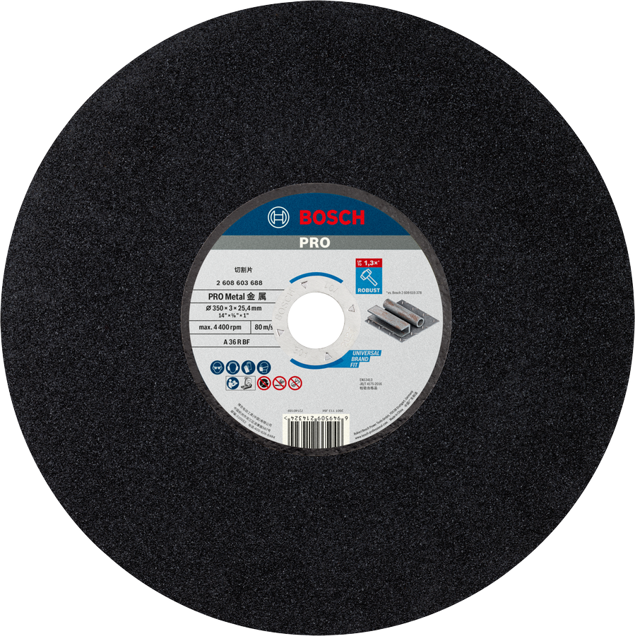 BoschPRO 金属切割盘 350 毫米，适用于金属加工。.