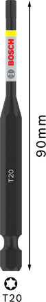 Bosch PRO Torx 冲击钻头 T20 90 毫米。.