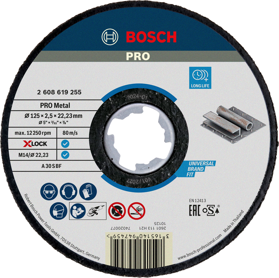 Bosch PRO 金属粘合切割盘 X-Lock 125mm。.