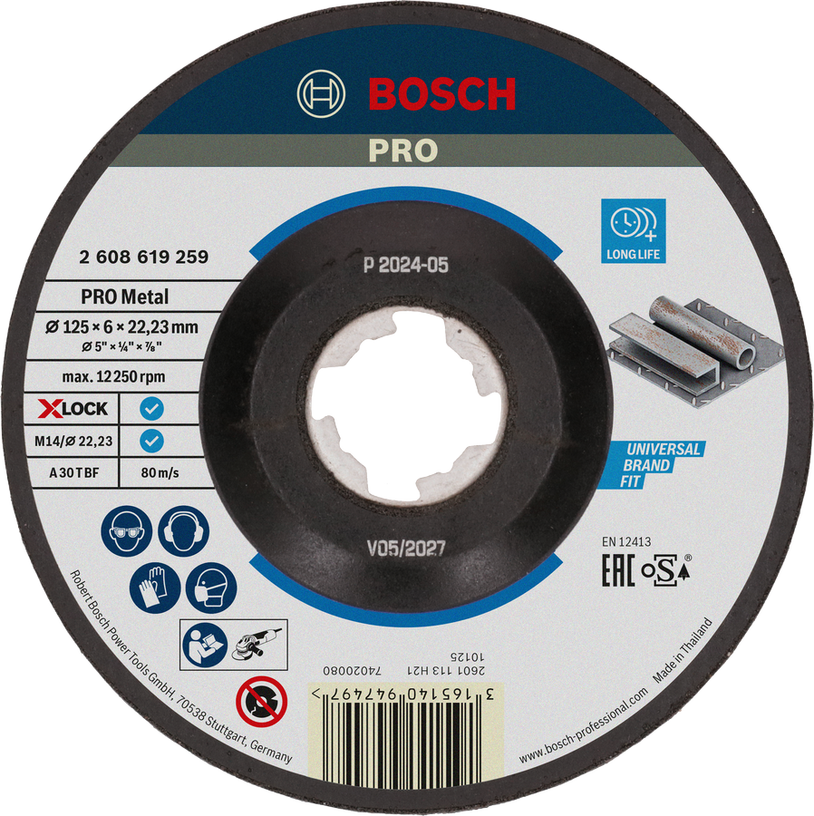 Bosch PRO 金属粘合砂轮 X-Lock 125mm。.