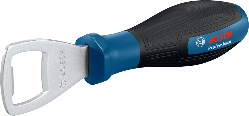 Bosch开瓶器配有符合人体工程学的蓝色手柄。.