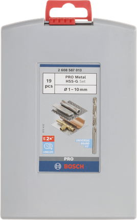 Bosch PRO Metal HSS-G 麻花钻头套装 1-10 毫米。.