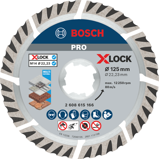 Bosch PRO 多材质金刚石盘 X-Lock 125 毫米。