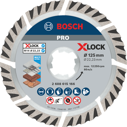 Bosch PRO 多材质金刚石盘 X-Lock 125 毫米。
