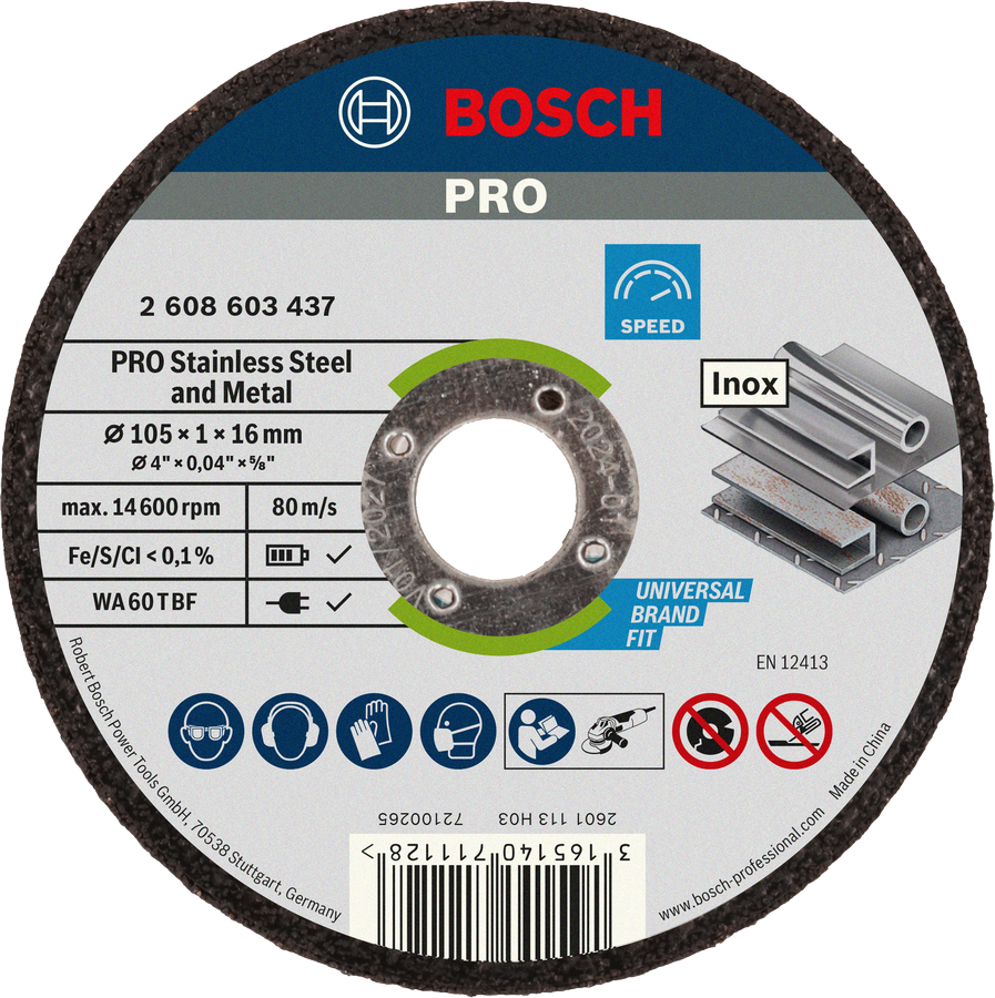 Bosch PRO 不锈钢和金属切割盘 105 毫米。.