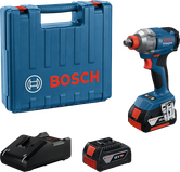 BoschGDX 18V-285 冲击起子套装，配有盒子、电池和充电器。.