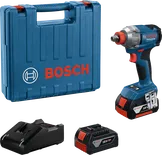 BoschGDX 18V-285 冲击起子套装，配有盒子、电池和充电器。.