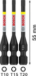 Bosch PRO T 冲击钻头套装 T10 T15 T20 55 毫米。.