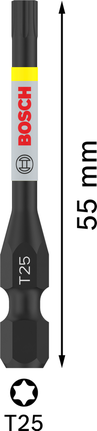 Bosch PRO Torx 冲击钻头 T25 55 毫米，用于拧螺丝。.