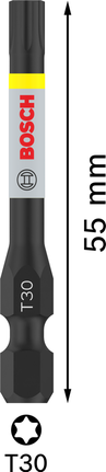 Bosch PRO Torx 冲击钻头 T30 55 毫米单件。.