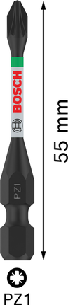 Bosch PRO Pozidriv 冲击钻头 PZ1 55 毫米。.
