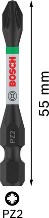 Bosch PRO Pozidriv 冲击钻头 PZ2 55 毫米。.