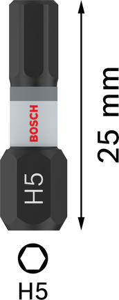 BoschPRO 六角冲击钻头 H5 25 毫米，适用于六角螺钉.
