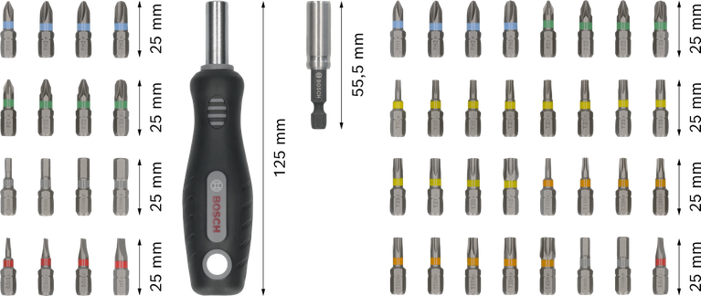 Bosch超硬螺丝刀头套装 50 件套（带手柄）.