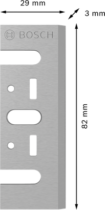 Bosch PRO 刨刀 82x29x3 毫米，可实现平滑刨削。.