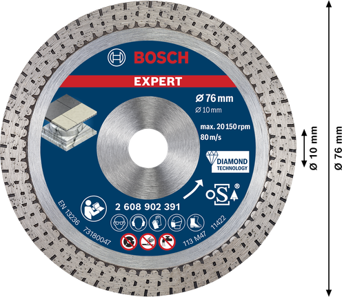 BoschEXPERT 硬陶瓷 76 毫米金刚石切割片。.