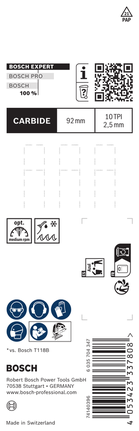 Bosch EXPERT Tough Metal T155HHM 曲线锯刀片 92 毫米 3 件。.