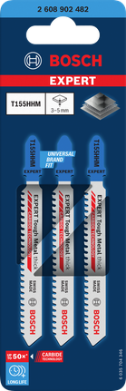 Bosch EXPERT Tough Metal T155HHM 曲线锯刀片 3 件。.