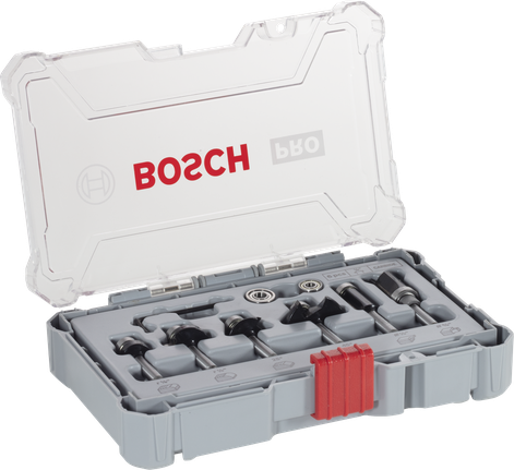 Bosch PRO 路由器钻头修边和边缘套装 6 件。.