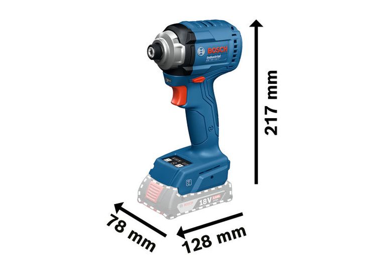 Bosch IDR 18V-125 T 无绳冲击起子机，高 217 毫米。.