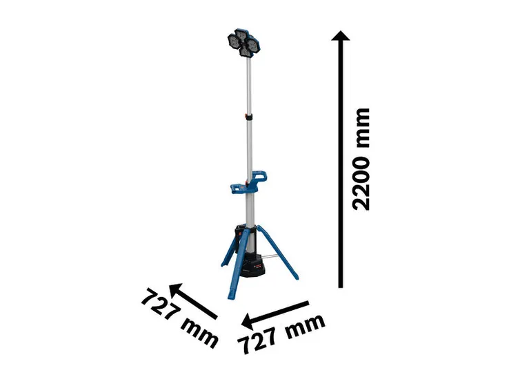 Bosch GLT18V-5000 无绳工作现场灯，三脚架高 2200 毫米。.