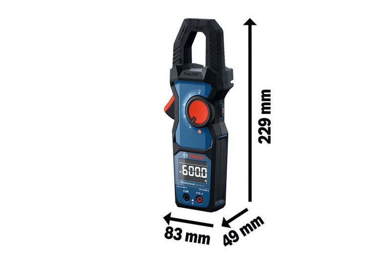 BoschGMC 600-15 钳形表，带数字显示。
