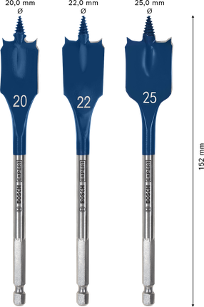 Bosch EXPERT 自切速度铲形钻头套装 20 22 25 毫米。.