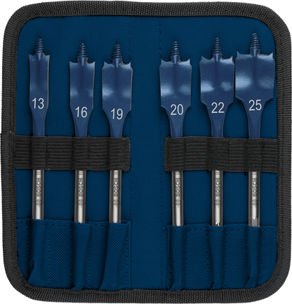 Bosch EXPERT 自切高速铲形钻头套装，6 种尺寸。.