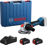 BoschGWX 18V-8 角磨机套装，配有电池和外壳。.