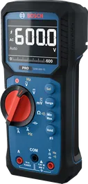 BoschGDM 600-15 数字万用表显示 600 伏。