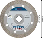 Bosch PRO 硬质陶瓷金刚石切割片，110 毫米。.