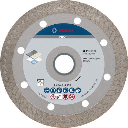 BoschPRO 硬陶瓷金刚石切割片 110 毫米。.