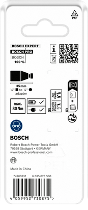 Bosch PRO 冲击钻头适配器 1/2 英寸。.