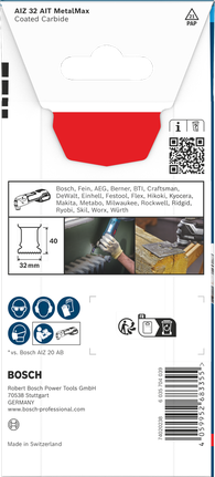 BoschEXPERT AIZ 32 AIT MetalMax 32×40 毫米切入式刀片.