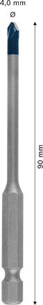 Bosch EXPERT HEX-9 硬陶瓷钻头 4x90 毫米。.