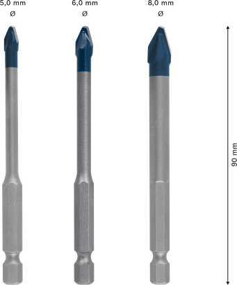 EXPERT专家系列六角柄硬质瓷砖钻头套装