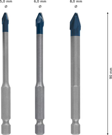 Bosch EXPERT HEX-9 硬陶瓷钻头套装 3 件.