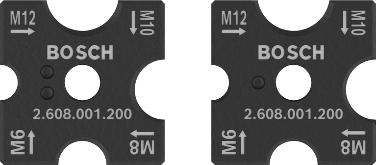 BoschPRO 切割模具套装，包含 M6、M8、M10、M12 尺寸。