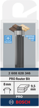 BoschPRO 路由器钻头 8 毫米柄 9.5 毫米修剪。.