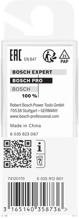 Bosch PRO 路由器直钻头 3/8 英寸双槽。.