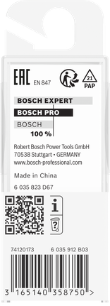 Bosch PRO 路由器直钻头 3/4 英寸两个凹槽。.