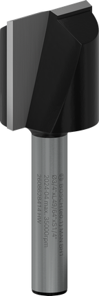 Bosch PRO 路由器直钻头，两个凹槽，直径 3/4 英寸。.