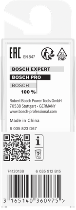 Bosch PRO 路由器直钻头 1/8 英寸 x 19/64 英寸柄 1/4 英寸。.
